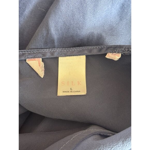 Vintage Victorias Secret Size L Blue Silk Maxi Nightgown Sleeveless Open Back - Picture 6 of 7